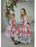 Red Flower Girl Dress Holiday Dress